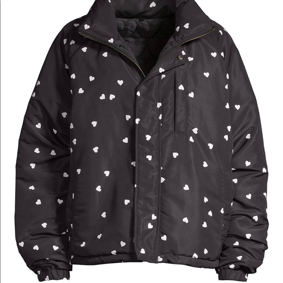 NWT OPENING CEREMONY Reversible Heart Print Puffer - Picture 1 of 14